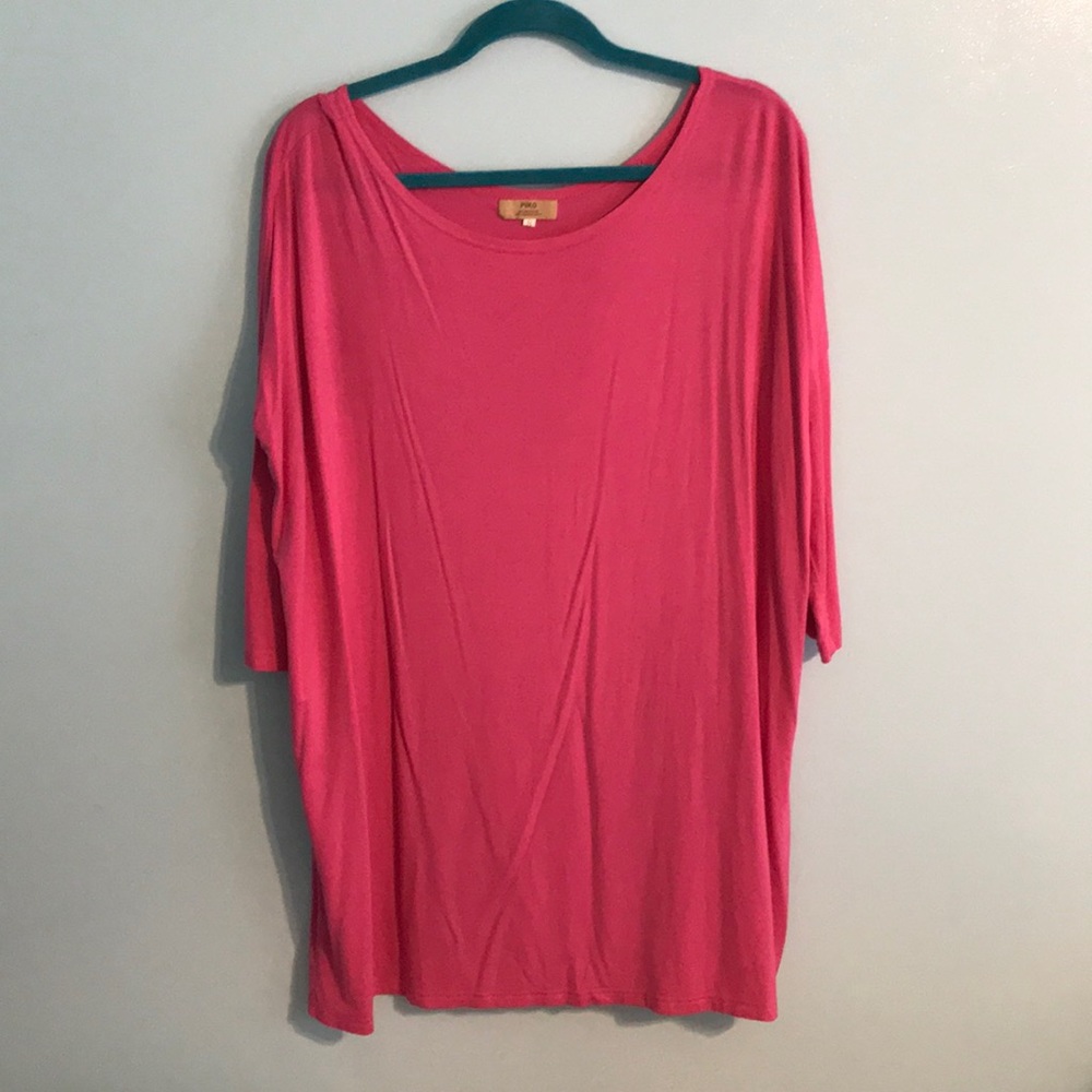PIKO 3/4 Sleeve Pink Dress